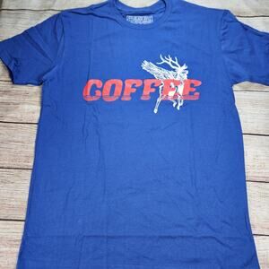 Black Rifle Coffee Company Short Sleeve T-shirt Adult Medium Blue Winged Elk New